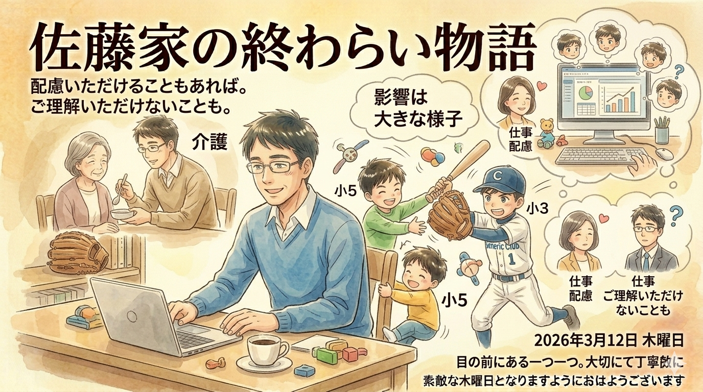 2026年3月12日（木）佐藤家