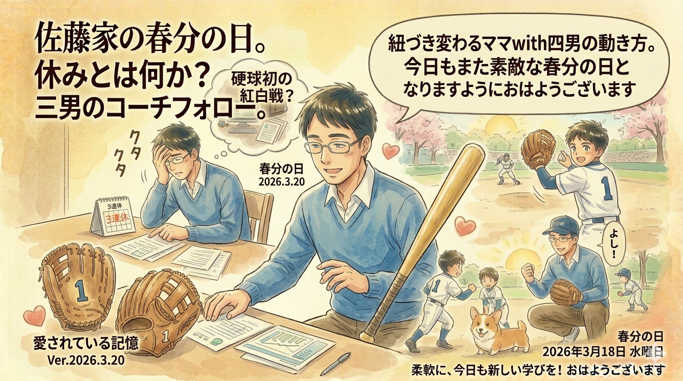 2026年3月20日（金）佐藤家