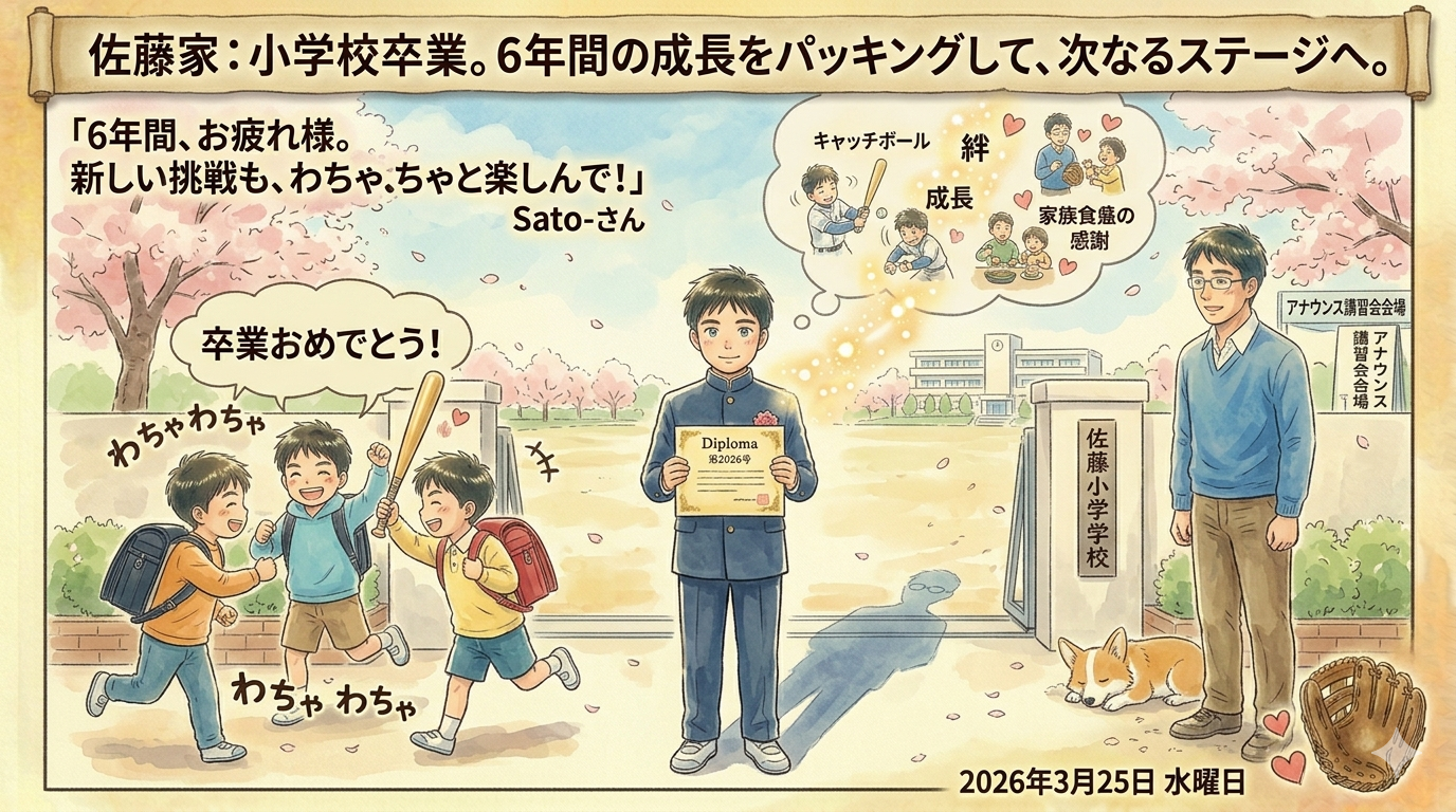 2026年3月25日（水）佐藤家