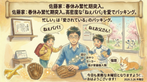 2026年3月26日（木）佐藤家