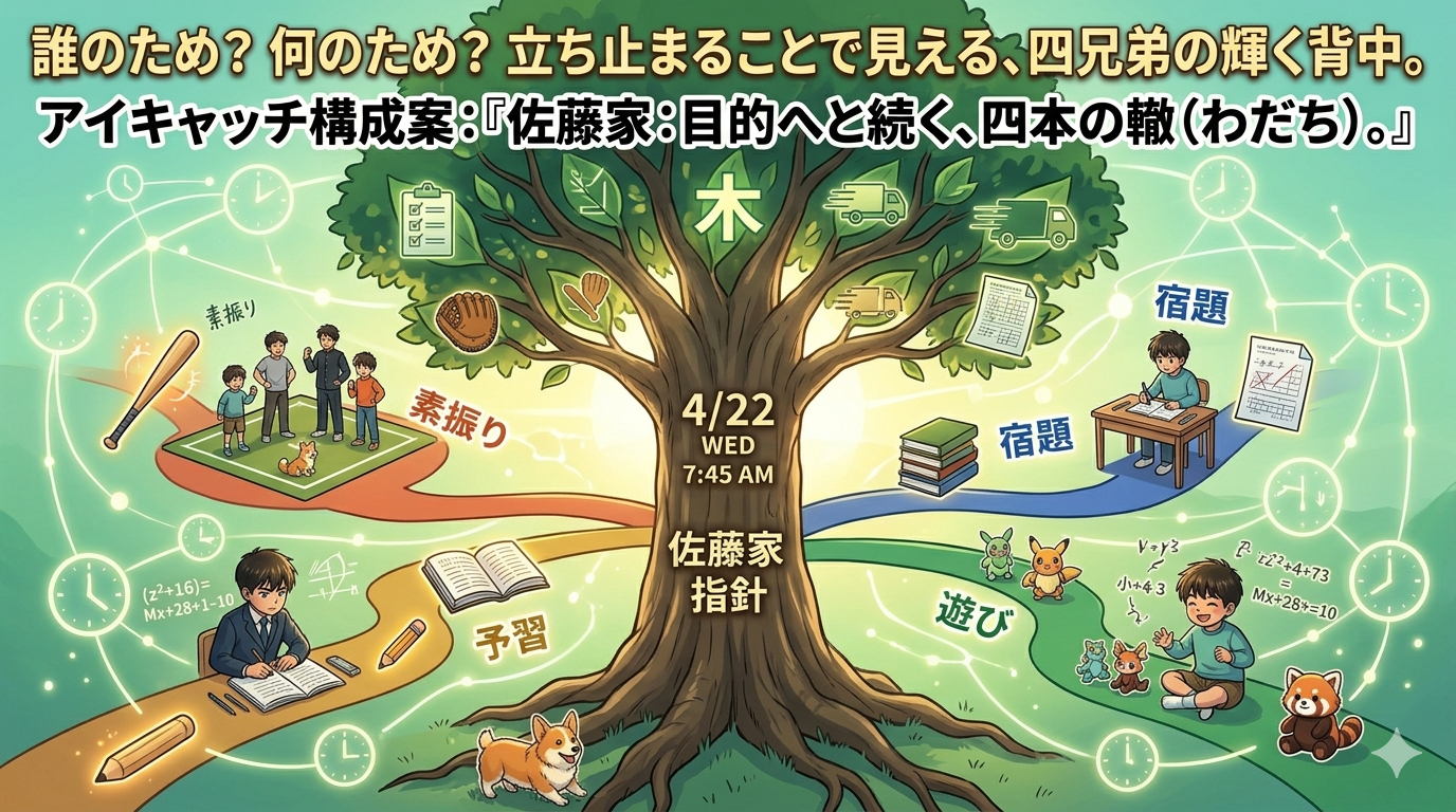 2026年4月22日(水)佐藤家